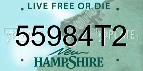 55984T2 New Hampshire License Plate