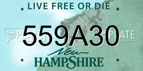 559A30 New Hampshire License Plate