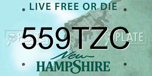 559TZC New Hampshire License Plate