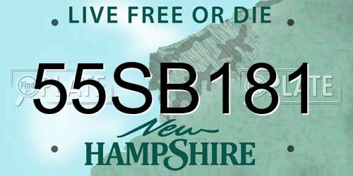 55SB181 New Hampshire License Plate