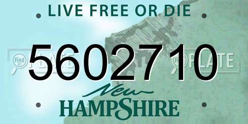 5602710 New Hampshire License Plate
