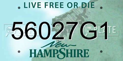 56027G1 New Hampshire License Plate