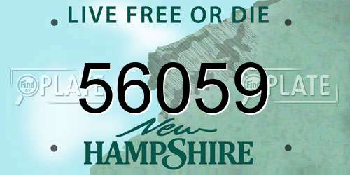 56059 New Hampshire License Plate