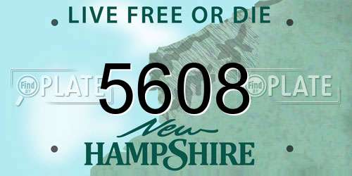 5608 New Hampshire License Plate