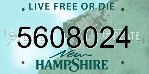 5608024 New Hampshire License Plate