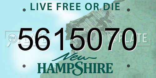 5615070 New Hampshire License Plate