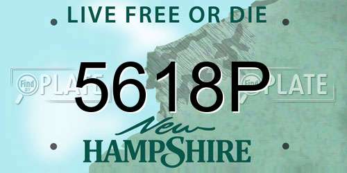 5618P New Hampshire License Plate