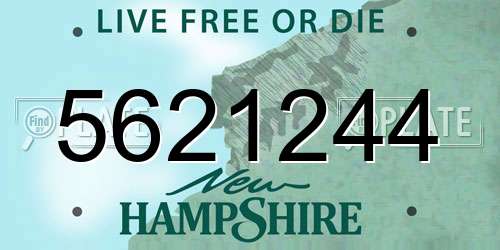 5621244 New Hampshire License Plate