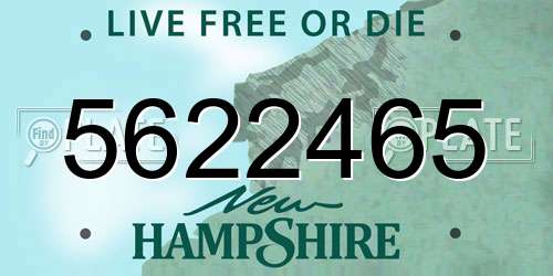 5622465 New Hampshire License Plate