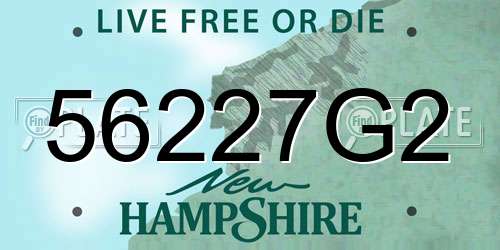 56227G2 New Hampshire License Plate