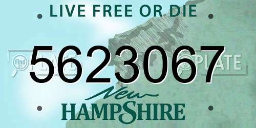 5623067 New Hampshire License Plate