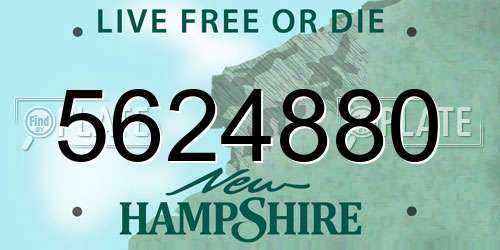 5624880 New Hampshire License Plate