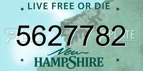 5627782 New Hampshire License Plate