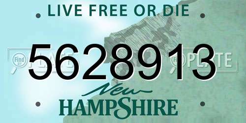 5628913 New Hampshire License Plate