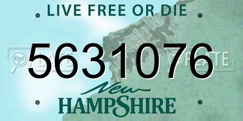 5631076 New Hampshire License Plate