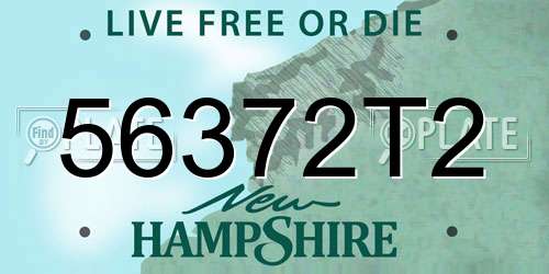 56372T2 New Hampshire License Plate