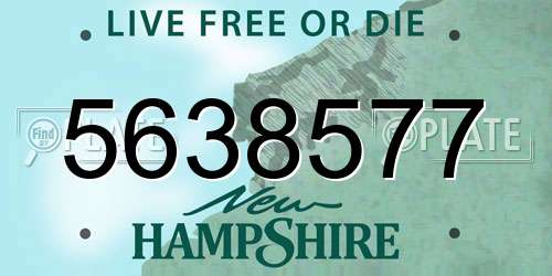 5638577 New Hampshire License Plate