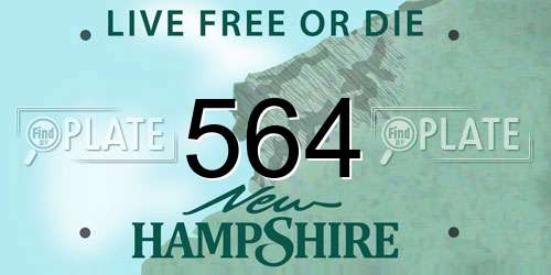 564 New Hampshire License Plate