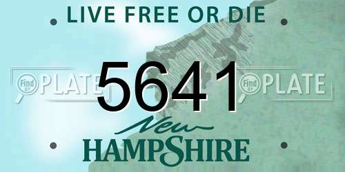 5641 New Hampshire License Plate