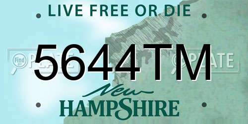 5644TM New Hampshire License Plate