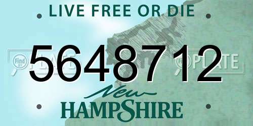 5648712 New Hampshire License Plate