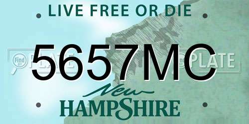 5657MC New Hampshire License Plate
