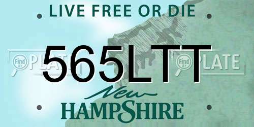 565LTT New Hampshire License Plate