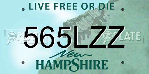 565LZZ New Hampshire License Plate