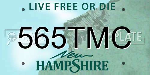 565TMC New Hampshire License Plate