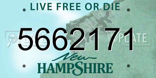 5662171 New Hampshire License Plate