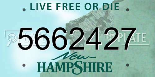 5662427 New Hampshire License Plate