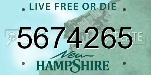 5674265 New Hampshire License Plate