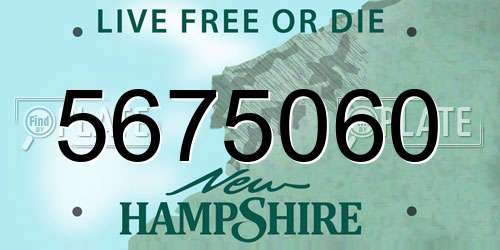 5675060 New Hampshire License Plate