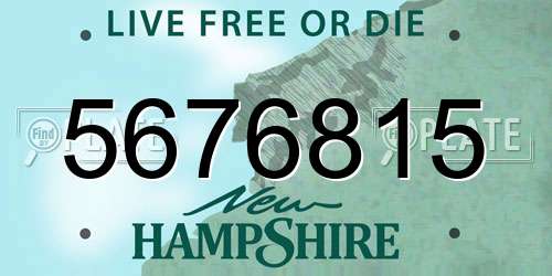 5676815 New Hampshire License Plate