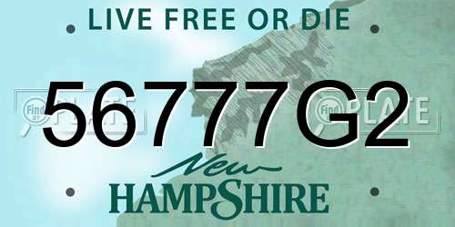 56777G2 New Hampshire License Plate