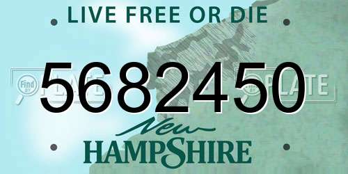 5682450 New Hampshire License Plate