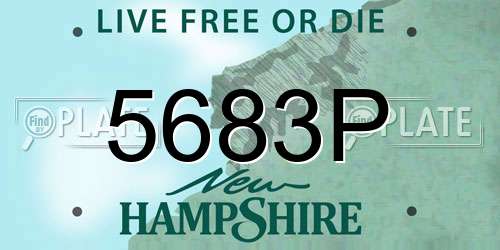 5683P New Hampshire License Plate