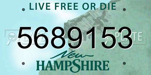 5689153 New Hampshire License Plate