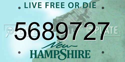 5689727 New Hampshire License Plate