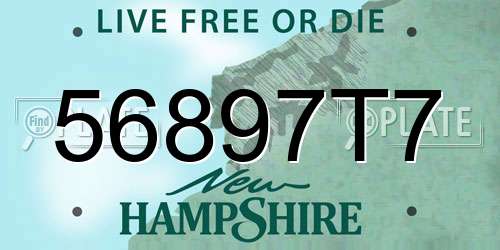 56897T7 New Hampshire License Plate