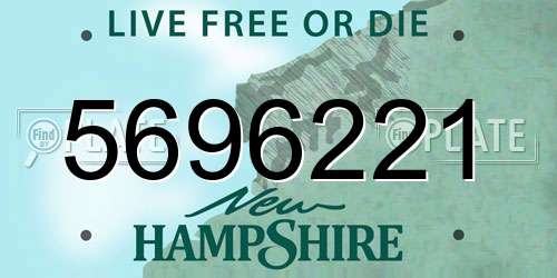 5696221 New Hampshire License Plate