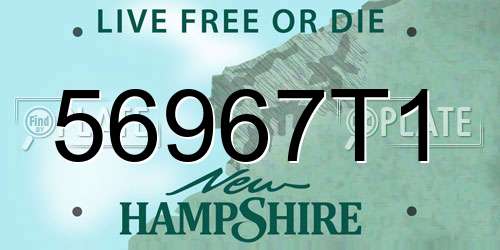 56967T1 New Hampshire License Plate