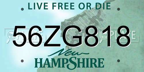 56ZG818 New Hampshire License Plate