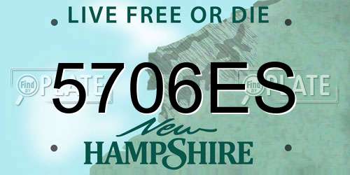 5706ES New Hampshire License Plate