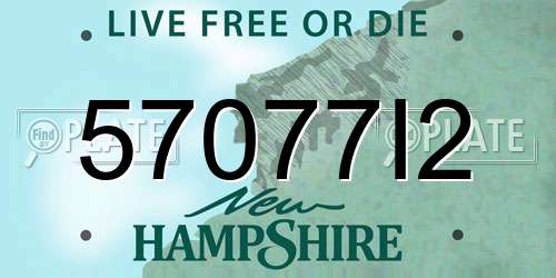 57077I2 New Hampshire License Plate