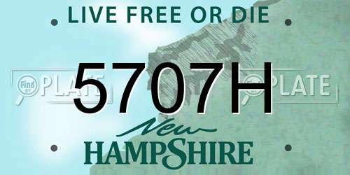 5707H New Hampshire License Plate