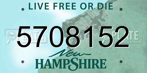 5708152 New Hampshire License Plate