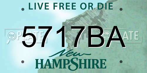 5717BA New Hampshire License Plate