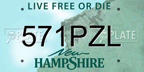 571PZL New Hampshire License Plate