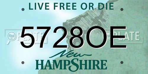 5728OE New Hampshire License Plate